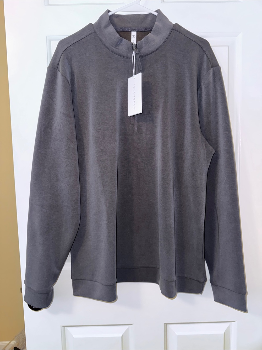 7Diamonds Men's Grey Quarter-Zip Sweater
